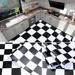 Trong kho màu đen và trắng màu Dán Sàn tự dính gạch lát sàn cho tường/phòng tắm nhà bếp trang trí nội thất - Product Image 5