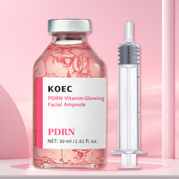 Ampoule faciale éclatante à la vitamine PDRN rose KOEC, sérum anti-âge hydratant, acide hyaluronique, booster d'hydratation raffermissant