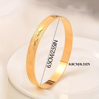 Bracelet de luxe moderne pour femmes, plaqué or 18 carats, style Dubaï, bracelet gravé exquis