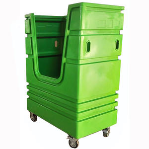 कवर ढक्कन के साथ होटल प्लास्टिक लॉन्ड्री पिंजरे ट्रॉली - Product Image 5