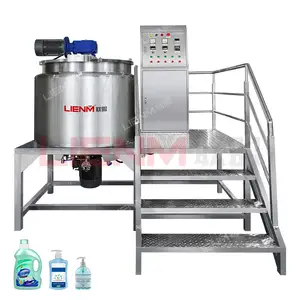 LIENM Réservoir chaud de mélange 500 litres Réservoir d'agitation Machine de fabrication de savon liquide automatique Mélangeur