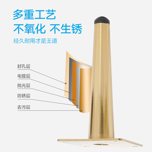 Metal Furniture Legs Cone Shape <b>Black</b> Gold Finish Cabinet <b>Sofa</b> <b>Table</b> Support Hardware - Product Image 3