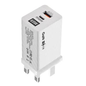 USB c-tipi kablo şarj cihazı abd ab İngiltere tak Pd 18w 36w 45w 65w hızlı şarj duvar adaptörü
