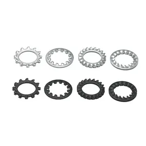Attache en acier au carbone 200hv, plaqué zinc jaune, avec dents externes et internes dentelées, verrouillage mécanique - Product Image 2