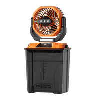 Ventilateur de camping portable à ultrasons avec brumisateur, réservoir d'eau de 7 L, rechargeable, avec lumière LED et télécommande, pour la pêche en plein air et les barbecues