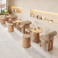 Meubles de restaurant modernes et minimalistes : banquette commerciale, table et chaises en bois, écologiques, pour appartement, maison, bar, café
