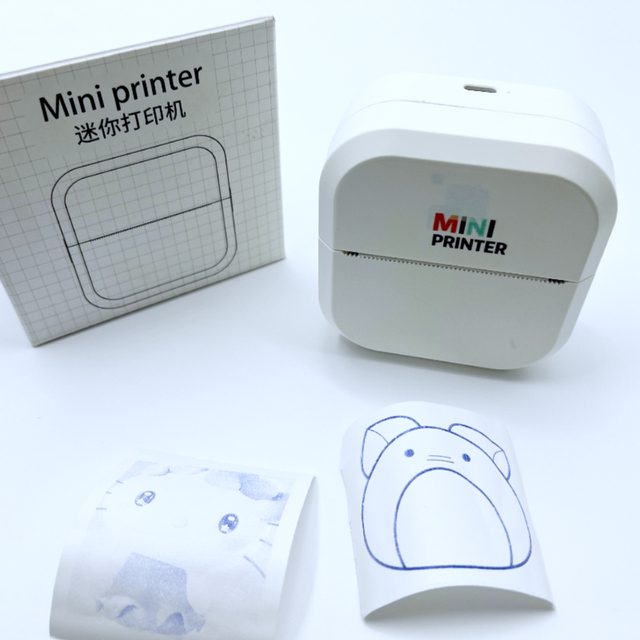 Used Mini White Thermal Printer for Wireless Inkless Technology for Barcode Labels Price Tags CE/FCC/ROHS Certified 1-Year