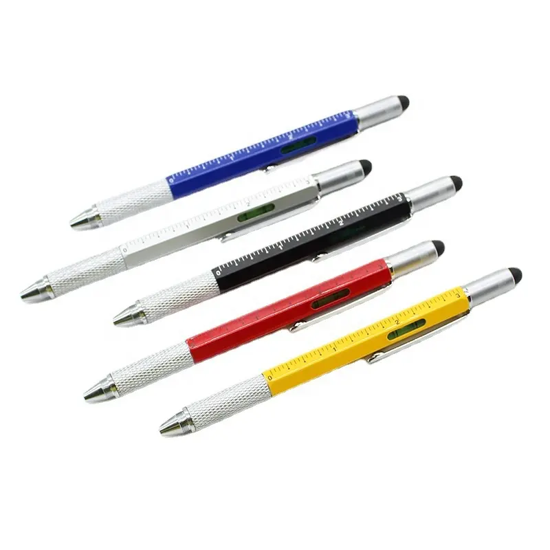 6 in 1 multi tool pen with custom logo color and engineering pen with scale in multi function pen