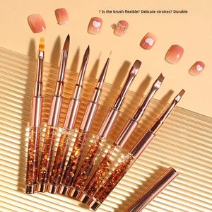 Pinceau à gel à tête plate professionnel pour la peinture d'ongles, idéal pour la manucure – Fournisseur - Product Image 4