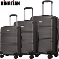 Maletas De Viaje Set de 3 valises ABS personnalisées avec serrure Bagage à main mallette rigide avec roulette spinner direct de l'usine pas cher