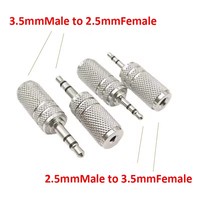 Adaptateur audio Jack 3,5 mm vers 2,5 mm, connecteur mâle 2,5 mm vers femelle 3,5 mm pour câble de haut-parleur auxiliaire, prise casque 3,5