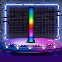 Barre lumineuse réactive au son Lumière RVB Ramassage Rythme Danse Apporter du son Lumières réactives Technologie RGB-IC Rechargeable