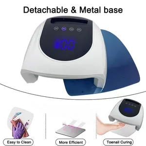 Rechargeable UV LED Nail <b>Lamp</b> 19200mAh Cordless Nail Dryer <b>with</b> Removable Stainless Steel Bottom 4 <b>Timer</b> Setting & Smart Sensor - Product Image 6