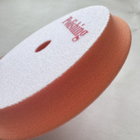 Tampon en mousse orange de 6 pouces, qualité supérieure, pour finition orbitale, adapté aux surfaces peintes, compatible avec plaque de support de 5 pouces