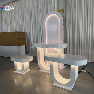 LEDA 2026 Hot Sale Warm Light Classic Acrylic <b>Table</b> Backdrop <b>Decoration</b> For Wedding Birthday Party Events <b>Decor</b> - Product Image 4