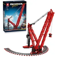 Reobrix 22029 SK6000 Grúa, Modelo de Vehículo de Ingeniería Urbana, Bloques de Construcción Educativos, Juguetes DIY, Regalos, Sets de Bloques de Construcción