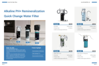 TW10 3-stage NSF/ANSI 42/53 bersertifikat anti-skala sistem filter air dengan selang dikepang