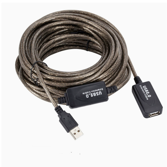 USB 2.0 Extension Cable (5m, 10m, 15m), USB Male to Female, signal Amplifier, Wireless Network Card, Data Extension Cable.