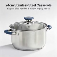 Ensemble de casseroles en acier inoxydable de qualité supérieure, style américain, avec couvercles en verre, compatibles induction et gaz, sans revêtement, écologiques