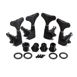 Afinadores de Bajo negro 2 + 2 sellados, clavijas de afinación de llaves, cabezales de máquina, clavijas de sintonización de bajo para guitarra de 4 cuerdas - Product Image 2