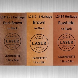 Cuero Sintético Heritage Rawhide para Grabado Láser, Láminas de Tela Gruesa con Adhesivo Termoadhesivo para Grabado Láser - Product Image 1