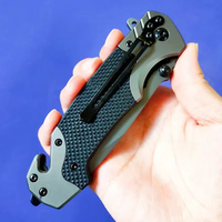 Couteau pliant multifonctionnel en acier inoxydable pour survie en extérieur, camping et bricolage, avec manche G10