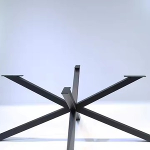 Pieds de table Cadre en acier moulé industriel Forme X Banc de bureau Salle à manger Café Meubles de salle à manger Pieds de table en métal pour table - Product Image 5