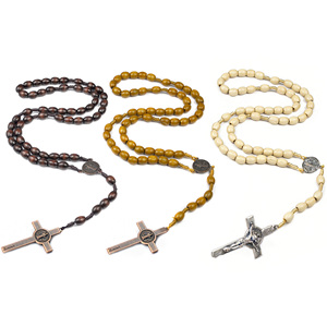 <span class=keywords><strong>Rosario</strong></span> Cattolico <span class=keywords><strong>Fatto</strong></span> <span class=keywords><strong>a</strong></span> <span class=keywords><strong>Mano</strong></span> con Perline in Legno, Croce di Gesù, Crocifisso Rotondo, San Benedetto Antico, Rosari Personalizzati - Product Image 5