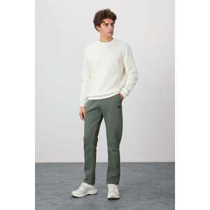 Omar Ecru <b>Brushed</b> Men's Sweatshirt 100% Cotton French Terry Regular Sleeve Breathable 88137 - Product Image 4