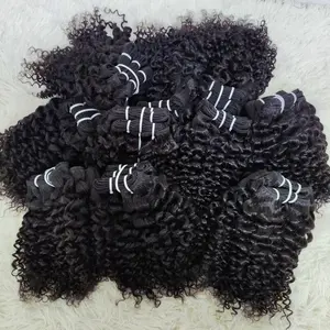 Letsfly spedizione gratuita crespi ricci brasiliani capelli umani tessere fasci di capelli naturali Remy 9A estensioni dei capelli grezzi per donna nera