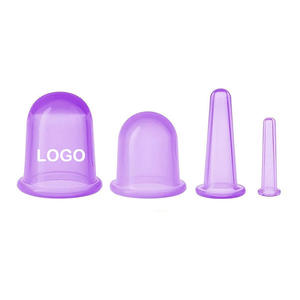 Gelas pijat silikon 4 buah, hadiah <span class=keywords><strong>Promo</strong></span> cangkir pijat Anti selulit Salon kecantikan bekam - Product Image 1