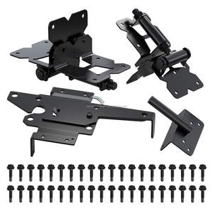 OEM Heavy Duty SS304 Adjustable Self-closing <strong>Farm</strong> Wood/Vinyl/PVC Fence <strong>Gate</strong> Post <strong>Hinge</strong> and Two Way Door Latch Hardware Set - Product Image 1