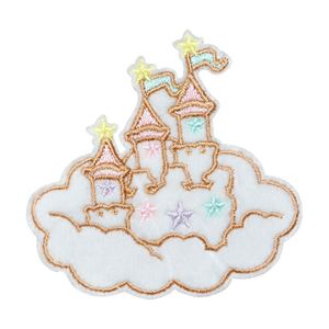 Factory Sale Iron on Embroidery Cute Cartoon Castle Rainbow <b>Balloon</b> for Clothes Hat Decoration - Product Image 5