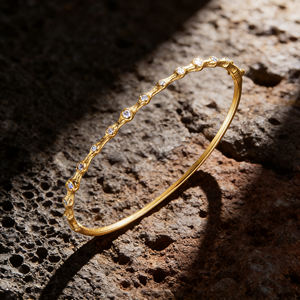 Brazalete Clásico de Compromiso y Fiesta Personalizado de Oro Sólido 10K/14K/18K con Diamante Cultivado en Laboratorio CVD IGI/HPHT de Corte Brillante Redondo para Hombres y Mujeres - Product Image 3