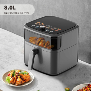 Horno Freidora de Aire con Pantalla LCD y Control Digital, Nuevo Diseño, 1800W, 12L/15L, Aluminio, OEM, Cuadrado, Doméstico, 220V - Product Image 6