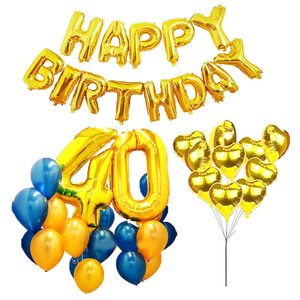 40th วันเกิด Happy Birthday 40แขวนตกแต่ง Swirl 40ปี Party Supplies - Product Image 2