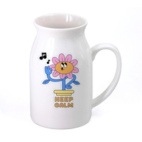 BENELUCK sublimasi cangkir kopi sapi lucu hadiah untuk teman Logo kustom desain bentuk baru Mug perjalanan kopi keramik