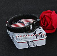 Bracelets manchettes en acier inoxydable pour hommes, accessoires de styliste en cuir à la mode pour bricolage