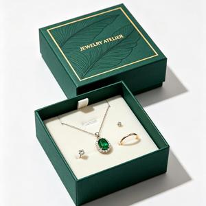 FX Elegant Jewelry <b>Storage</b> <b>Box</b> Custom Logo Magnetic Rigid Paperboard Drawer Packaging Case Velvet Lined Organizer Ring Earring - Product Image 1