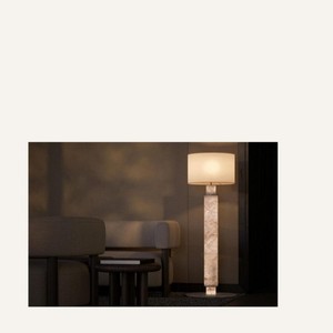 Lampadaire en marbre naturel, source de lumière LED, 1500 mm, commande par interrupteur, pour salon, chambre, hôtels - Product Image 2