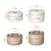 YUEDISI Boîte à Bento Circulaire Portable Double Paroi Qualité Alimentaire avec Sac Isotherme, Tendance et Très Vendue