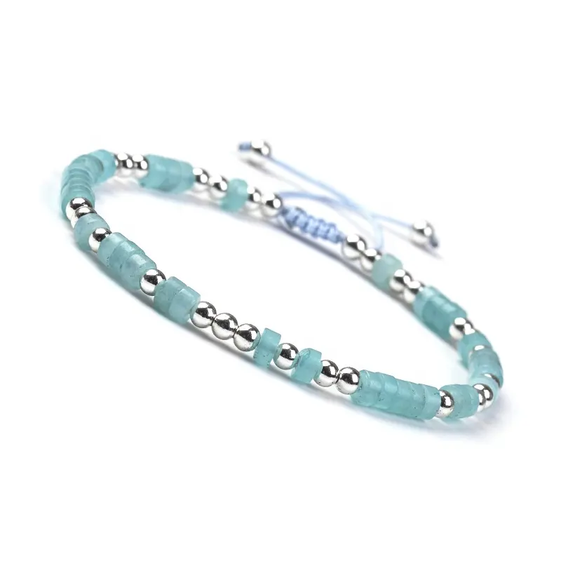 Custom Jewelry Healing Silver Plated Hematite Round Beads Bracelets Handmade Adjustable Bracelet Natural Gemstones For Couples