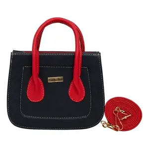 Bolso Bandolera Azul Marino para Mujer Fana Preciosa, Diseño Geométrico, Decoración de Cadena, Estilo Vintage, Cierre de Cremallera, Uso en Verano e Invierno - Product Image 3