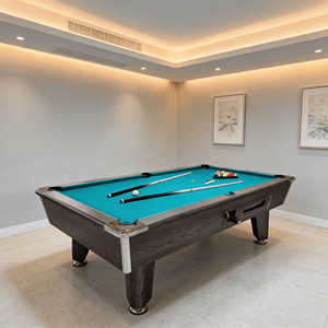 Table de <span class=keywords><strong>billard</strong></span> classique américaine de 8 pieds à 9 boules, à monnayeur, pour la maison, le bureau, la salle de jeux familiale, avec coussin en MDF - Product Image 5