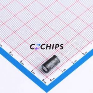 DHC010M227E114S1AA ตัวเก็บประจุอลูมิเนียมอิเล็กโทรไลติกผ่านรู D6.3xL11mm 220uF 20% 10V 219mA-120Hz - Product Image 2