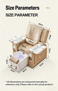 Sillón de Pedicura Multifuncional de Lujo para Salón de Uñas, con Spa para Pies, Reclinable, Ajustable, Eléctrico y con Masaje - Product Image 6