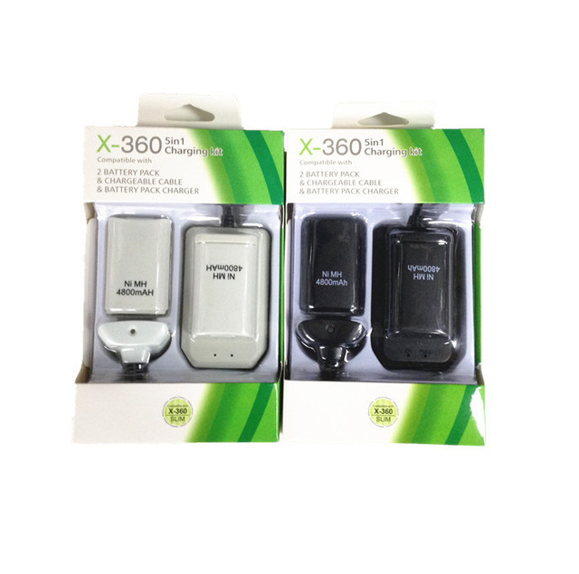 5 in 1 Battery Charger Pack for Xboxes 360 Controller Battery Charging Dock Power Supply Battery Pack for Xboxes 360
