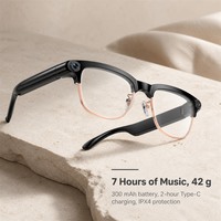 Lunettes Intelligentes IA avec Caméra 8MP, Lunettes de Soleil Semi-Cerclées, Enregistrement Vidéo HD, Appel et Transfert Wi-Fi pour Hommes et Femmes