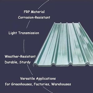 แผ่นหลังคาไฟเบอร์กลาสแบบโปร่งแสงและทึบแสง สีเทา น้ำเงิน แดง เขียว  แผ่นไฟเบอร์กลาส GRP FRP - Product Image 1