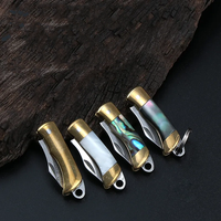 Mignon en acier inoxydable coquille Mini couteau Portable couteau de poche porte-clés pendentif déballage Express couteau utilitaire